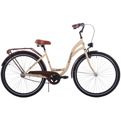 Mestský bicykel 28" Kozbike K03 1 prevodový Krémovo-hnedý